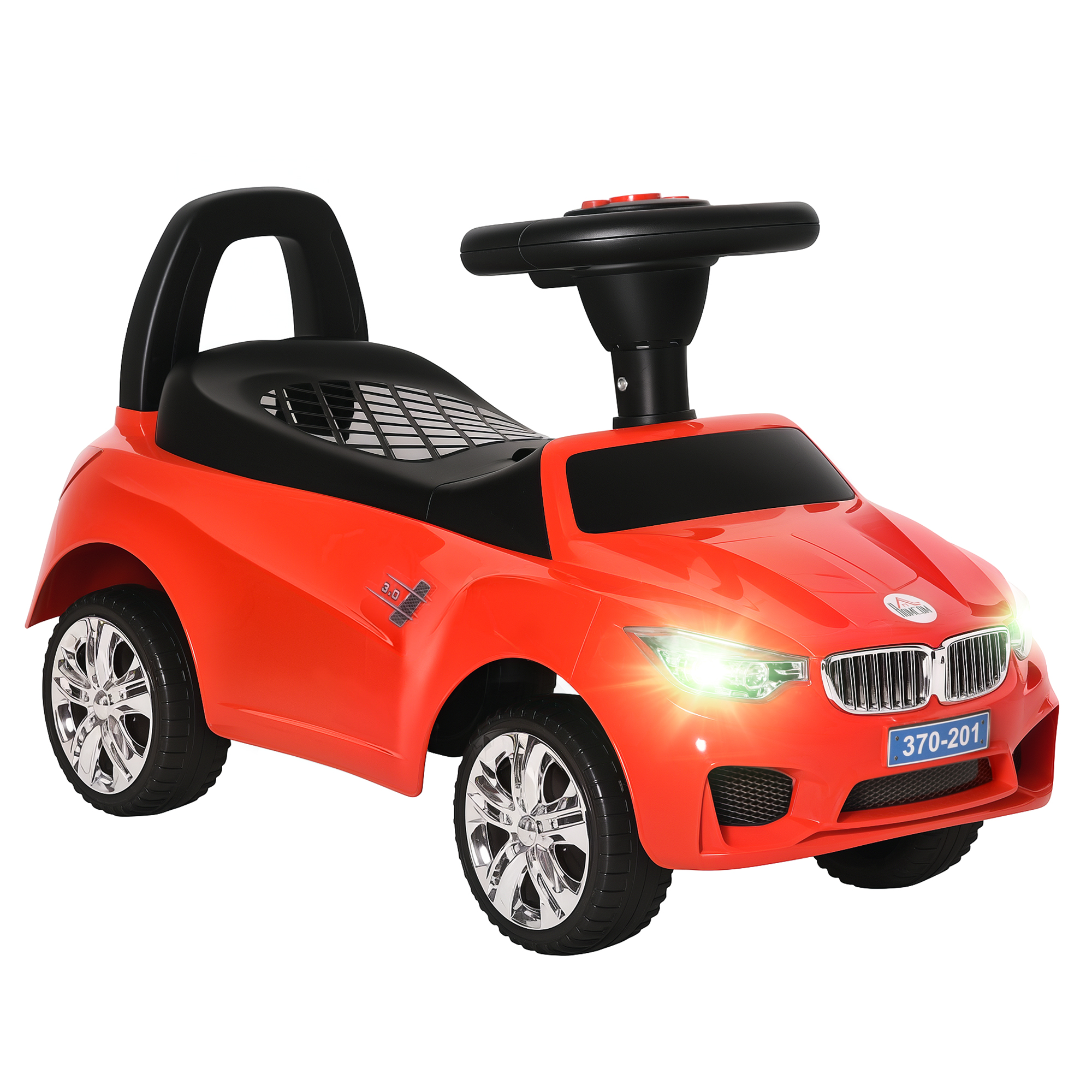 HOMCOM Ride on Car Baby Toddler Walker Foot to Floor Sliding Car Slider, Red