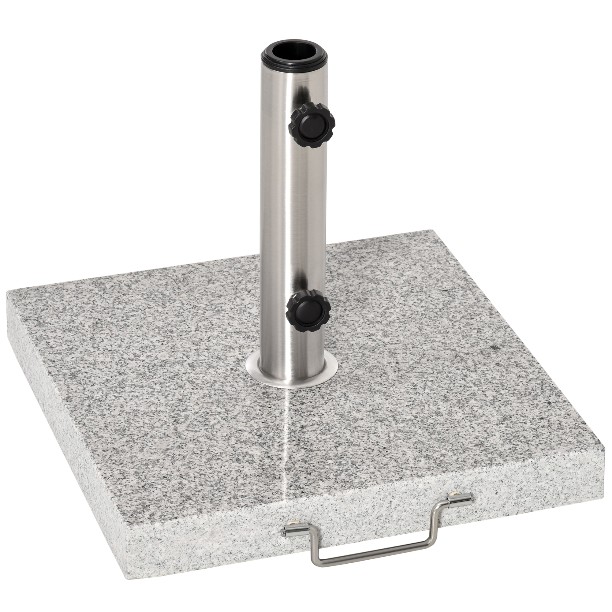 Outsunny 25kg Garden Umbrella Base Durable Parasol Holder Patio Furniture Outdoor Sunshade Marble Stand