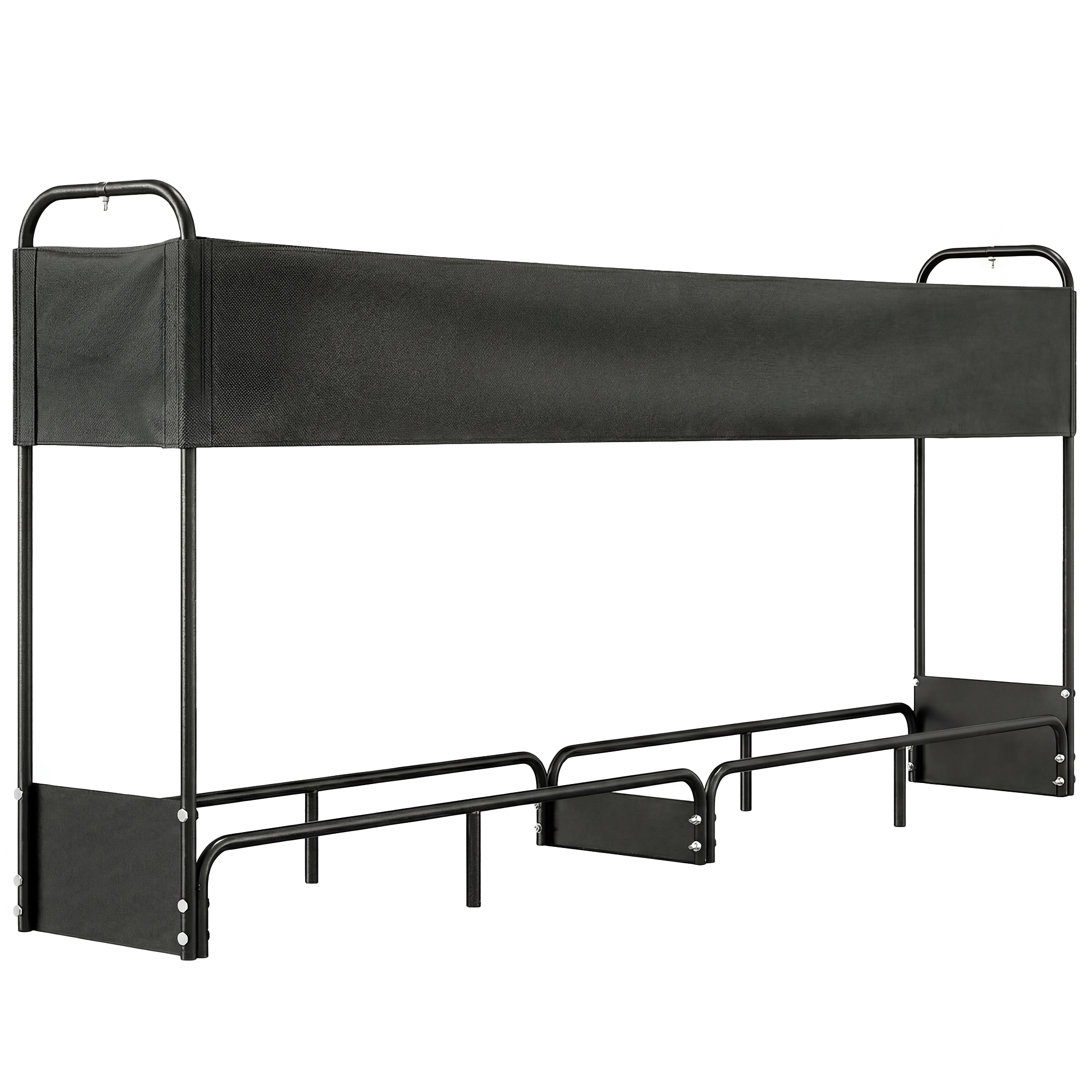 Outsunny 8.5ft Firewood Rack, Heavy Duty Log Storage Holder with Waterproof 600D Oxford Log Cover for Fireplace Fire Pits Outdoor Patio Wood Storage, 500 kg Large Capacity, Black