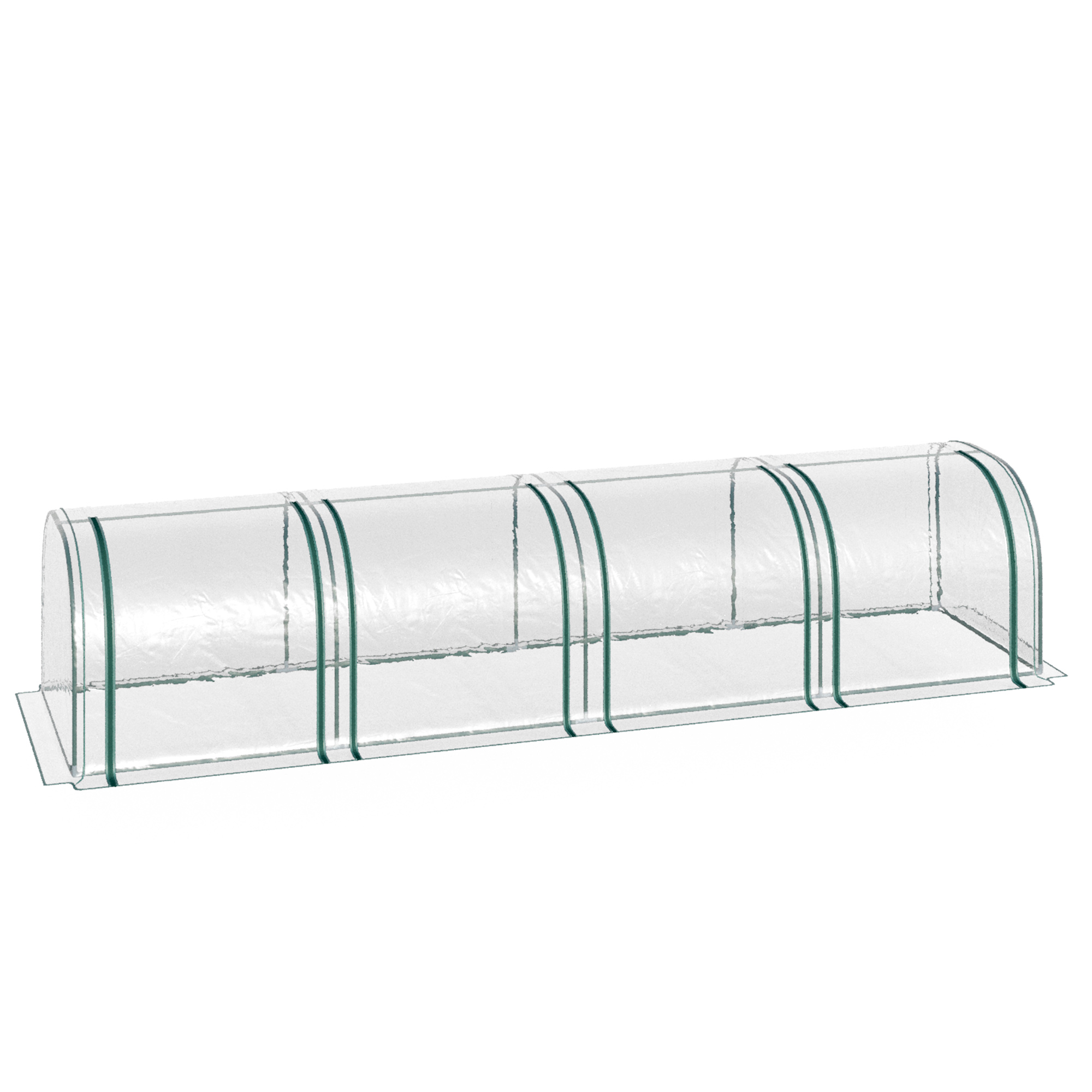 Outsunny 395 x 100 cm Low Tunnel Greenhouse - Clear