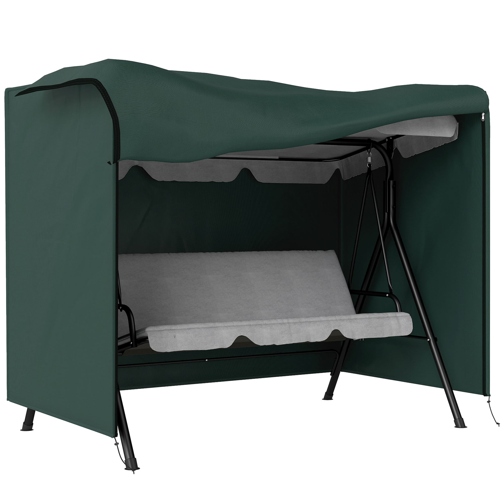 Outsunny 152 x 177cm Three-Seater Swing Chair Protective Cover Green
