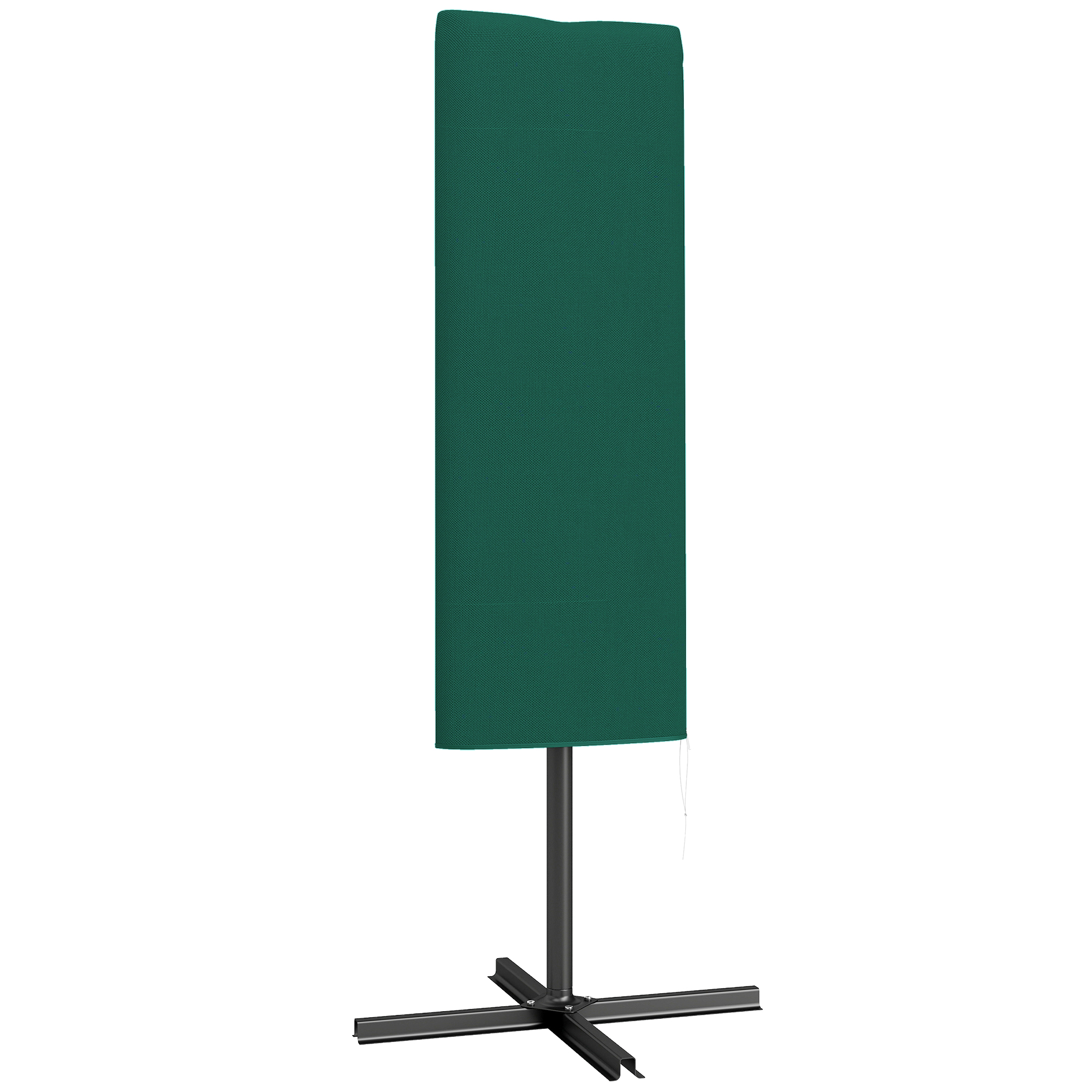 Outsunny Garden Parasol Cover, Outdoor Patio Umbrella Protector Weatherproof Garden Patio for 2-4.6m Parasol, Dark Green