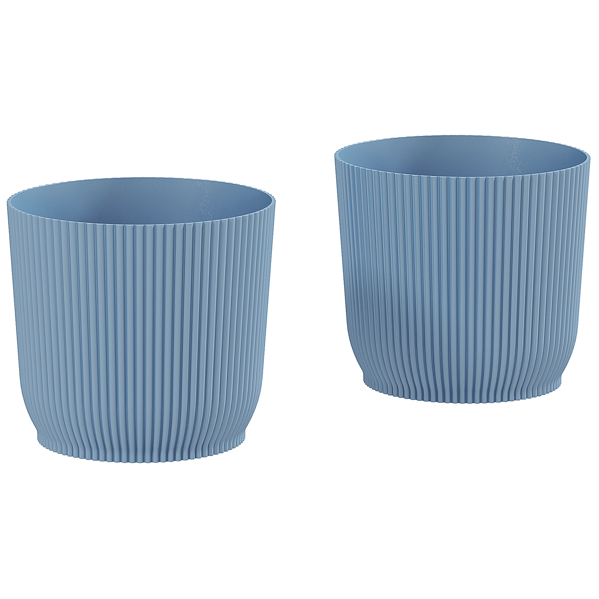 Outsunny Set of Two Ф22cm Planters - Blue